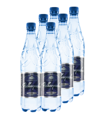 Podkarpacka woda mineralna gazowana – 0,7 l x 6 szt.