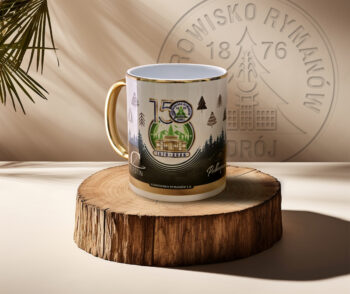 Kubek 330 ml z logo Uzdrowiska Rymanów, wzór nr 1